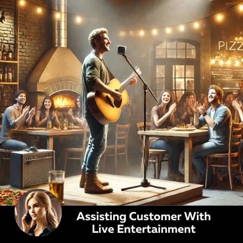 AI Hostess Pizzeria Live Entertainment